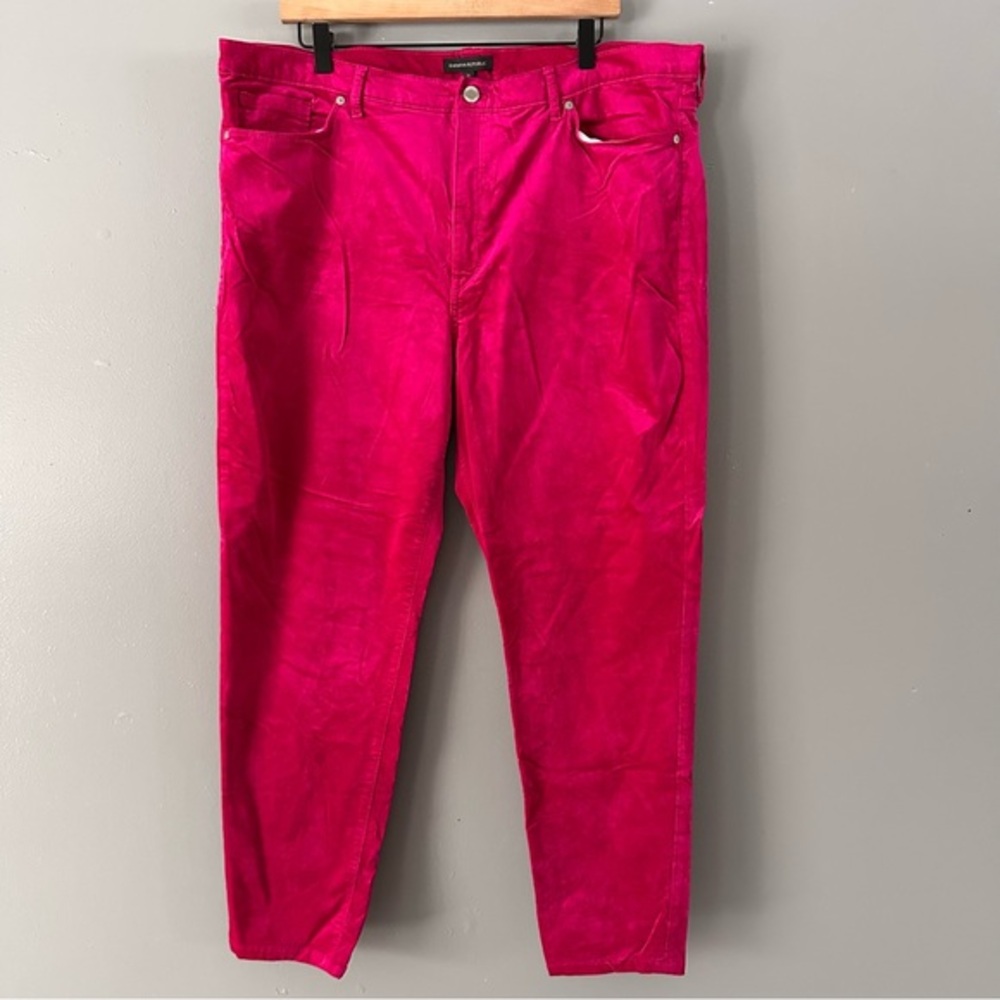 Banana Republic High-Rise Skinny Velvet Pant‎ |Hot Pink